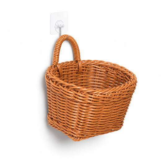 Large Blue Handwoven Storage Basket