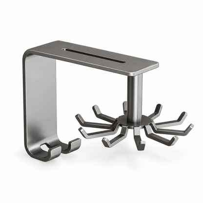 Gunmetal Gray Rotating Hook Rack